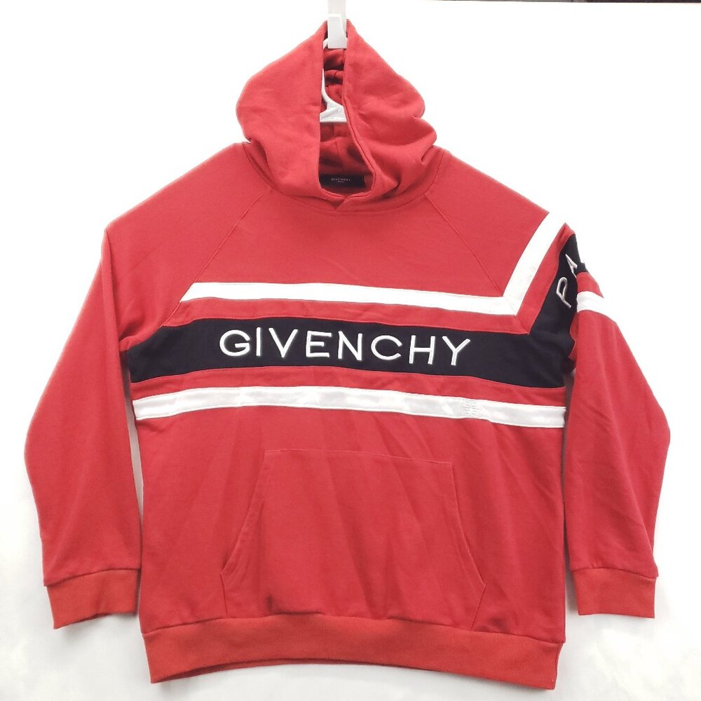 Givenchy Hoodie Mens 2XL Red Embroidered Long Sleeve - Picture 1 of 12